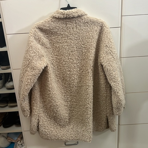 NWOT Double-faced coat with lapel collar and long sleeves - Picture 2 of 4